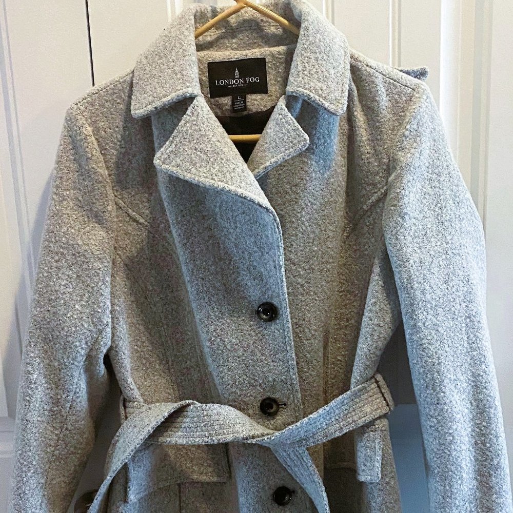 London Fog Belted Pea Coat